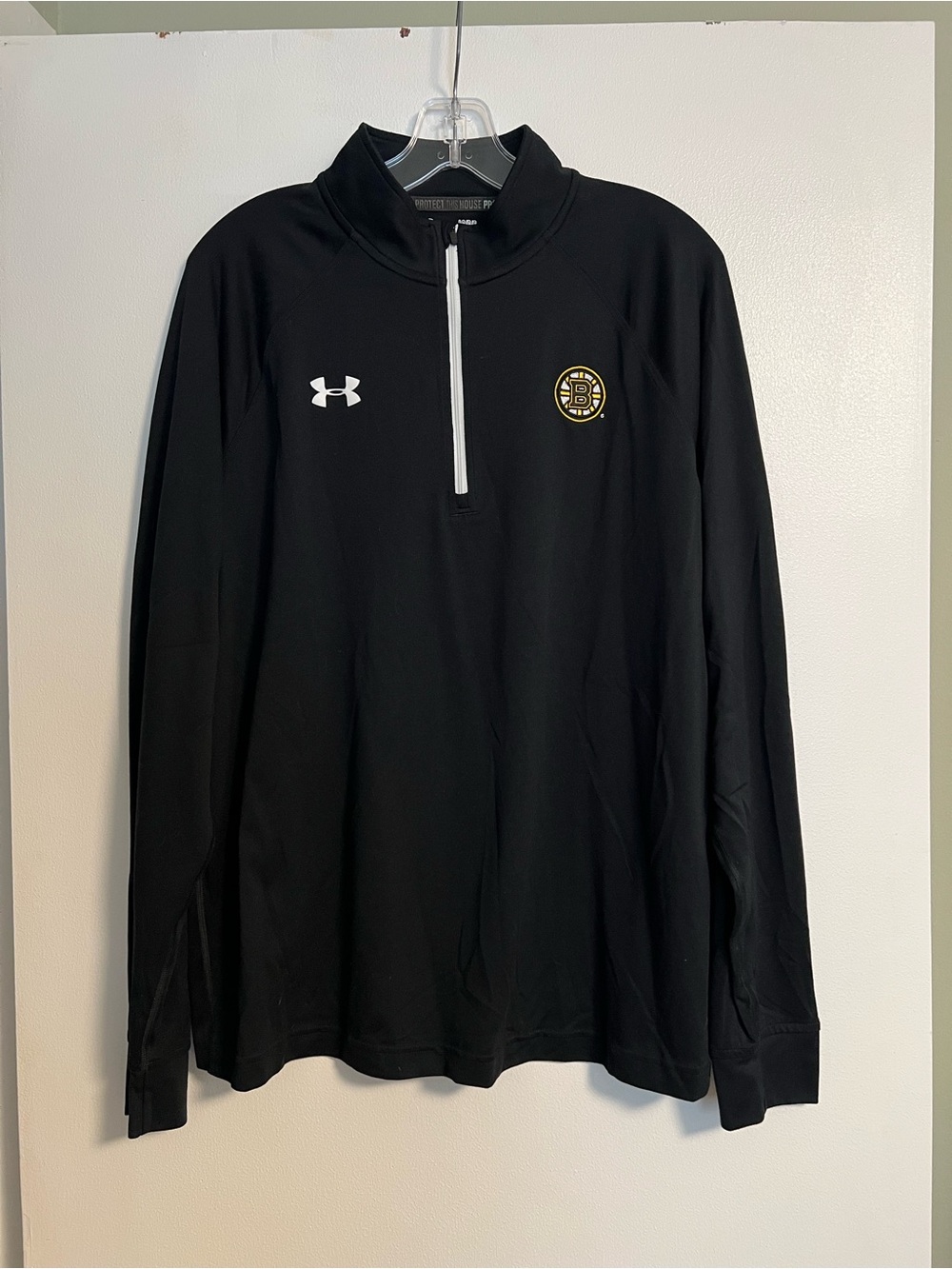 Under Armour Black Quarter-Zip Boston Bruins Pullover